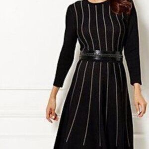 New York & Company x Eva Mendes Collection Fit & Flare Dress | Large